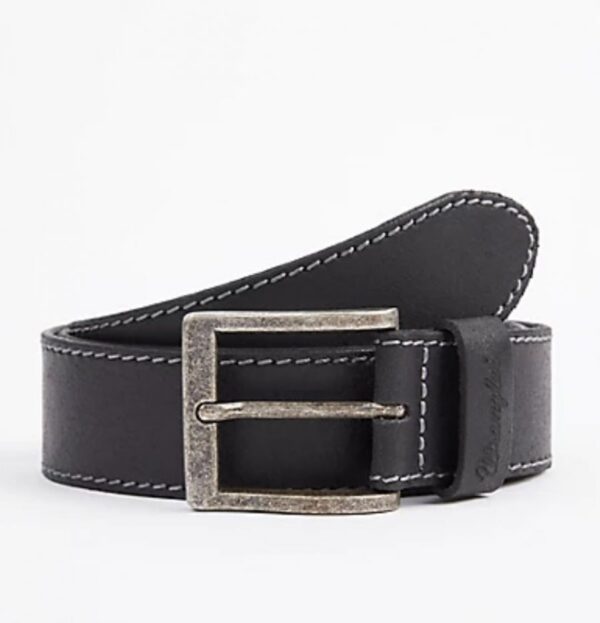 Cinta Stitched Uomo Wrangler Nera