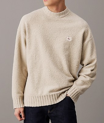 Maglione Uomo Calvin Klein In Cotone Bouclè Taglio Relaxed-4-jpg (2)