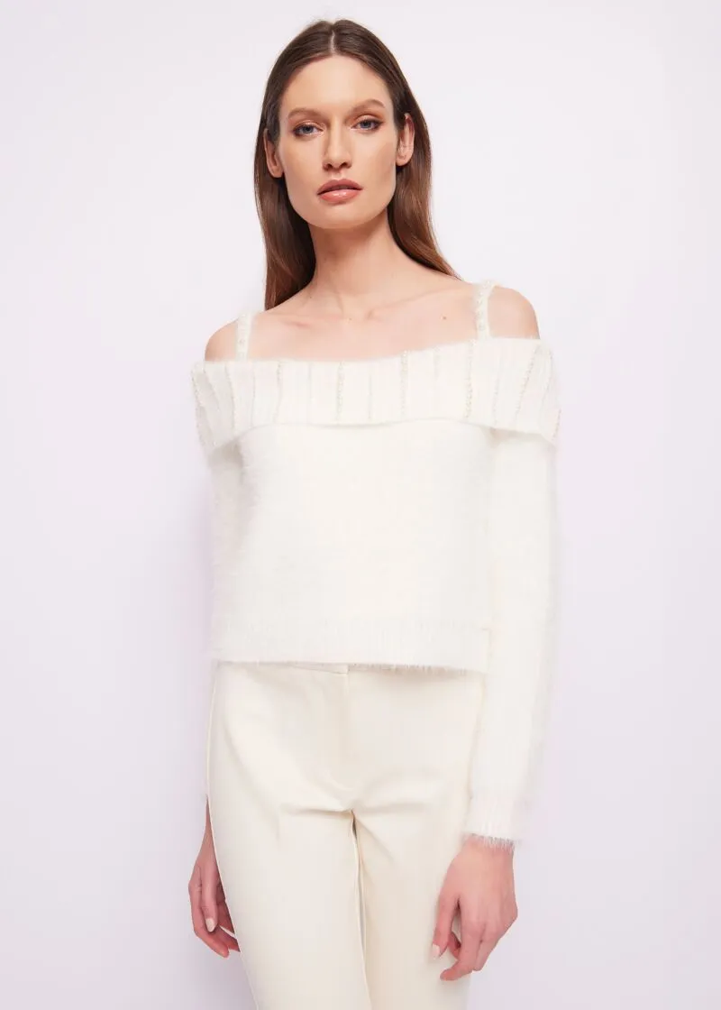 maglia bianca pelliccia 1