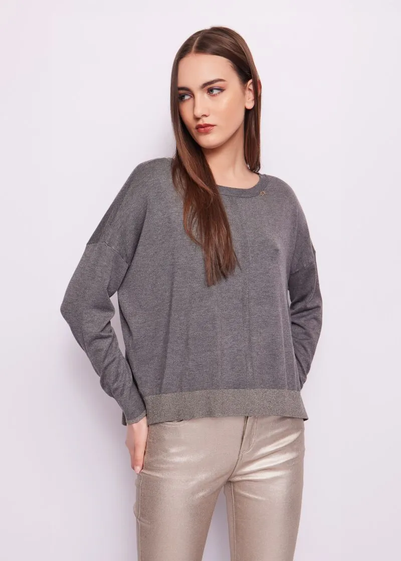 maglia grigia lurex 1