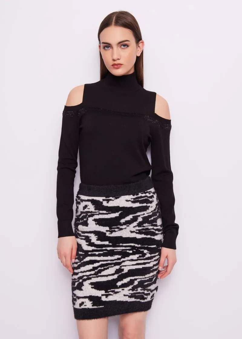 maglia nera strass 1