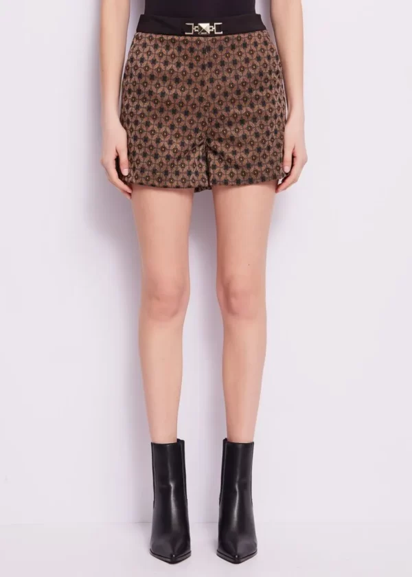 Shorts Donna Gaudì In Jersey Lurex Jacquard