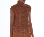 Maglia Donna Yes-Zee Smanicata Operata In Cotone E Lurex-3-jpg (1)