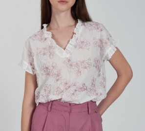 Blusa-Donna -Yes-Zee- Scollo- A-V- In -Mussola- Ricamata-3-jpg (1)