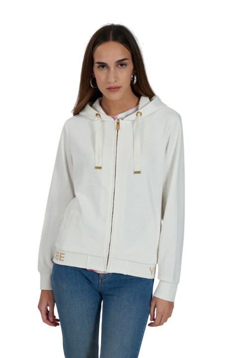 Felpa Donna Yes-Zee Con Zip E Cappuccio