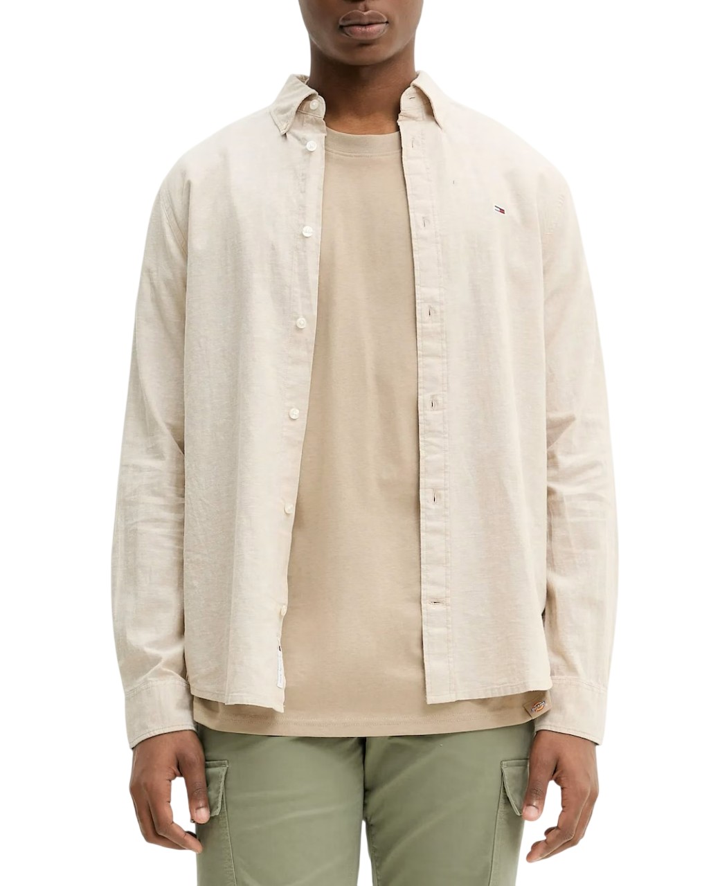 CamiciaUomo-Beige-TommyJeans-teoremamoda.shop.