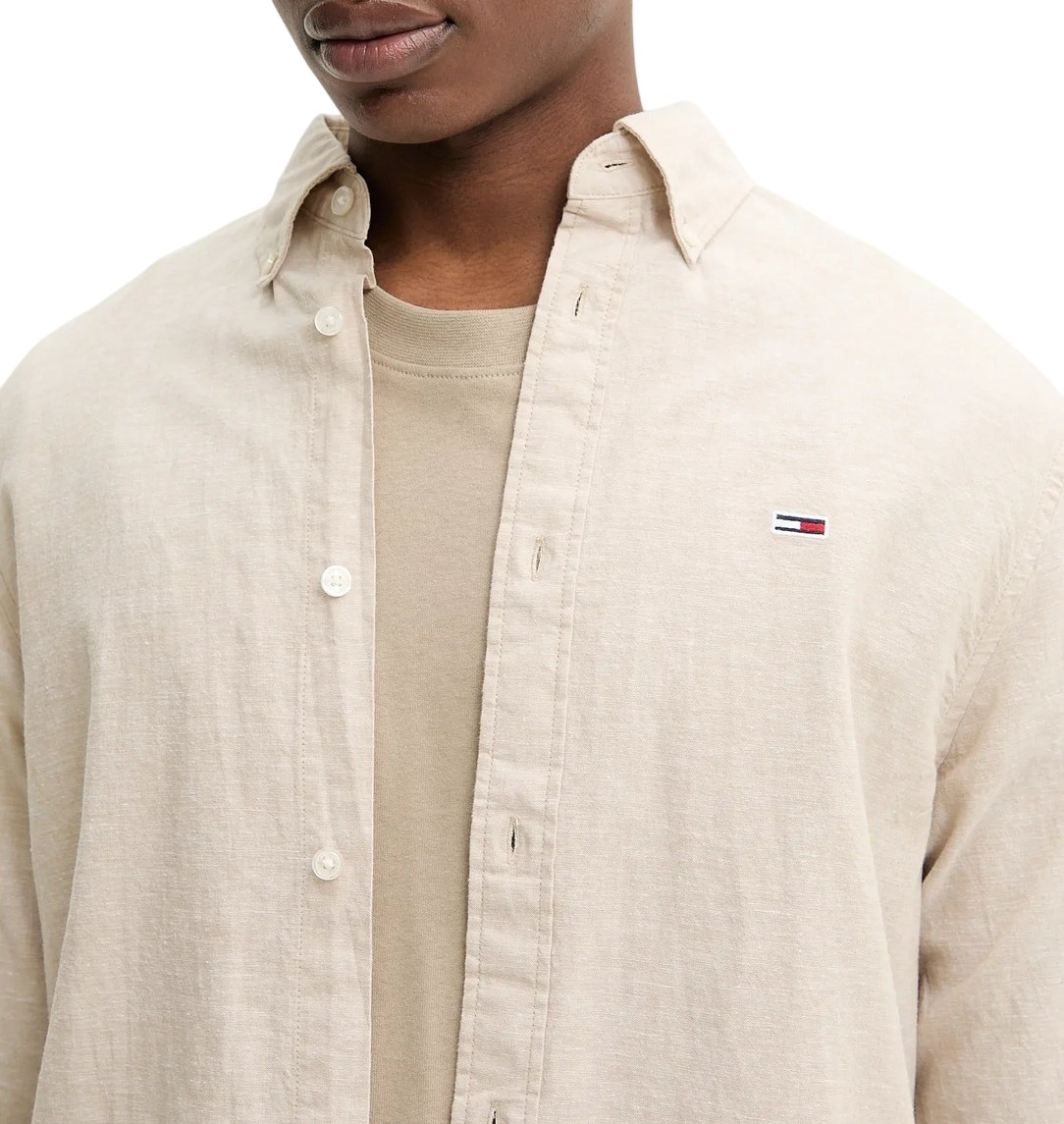 CamiciaUomo-Beige-TommyJeans-teoremamoda.shop