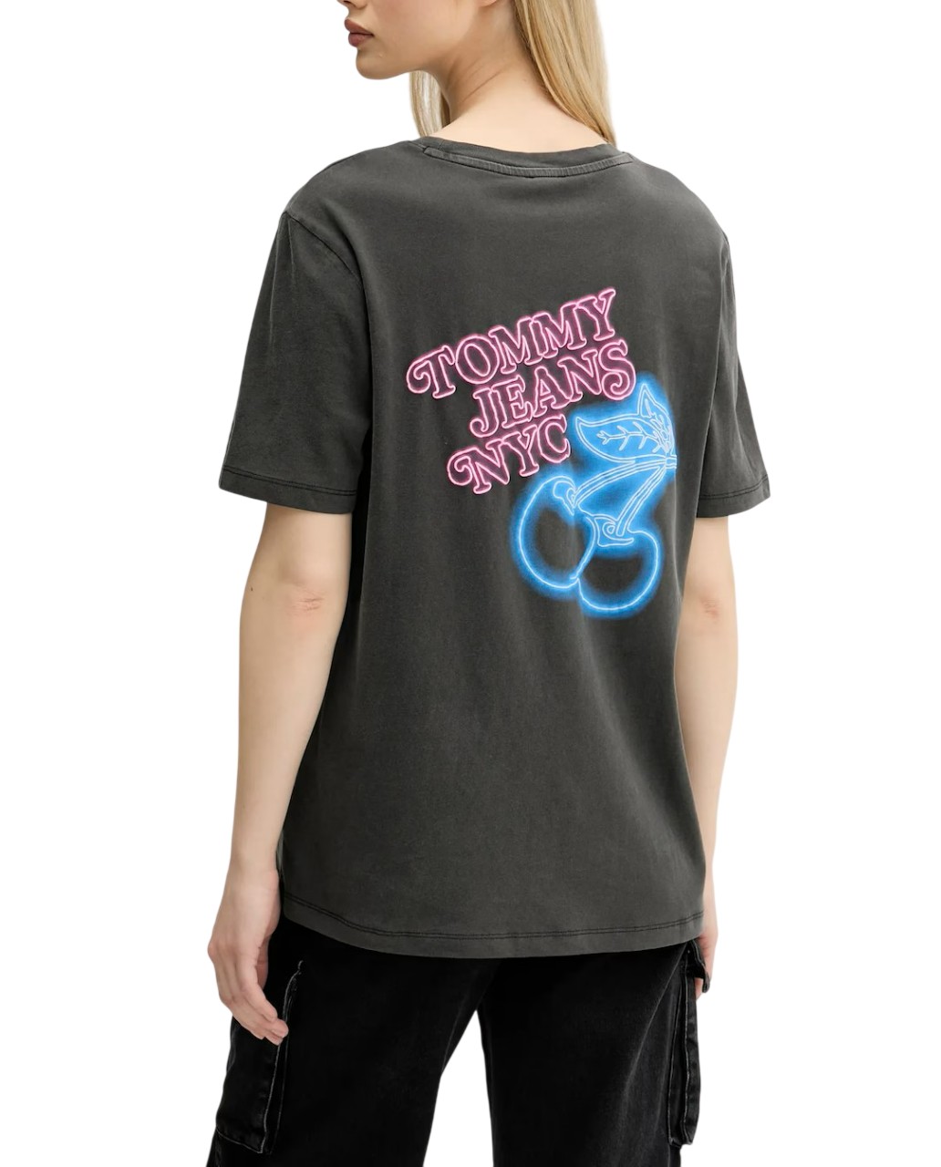 T-ShirtDonna-GrigioNero-TommyJeans-Teoremamoda.shop..