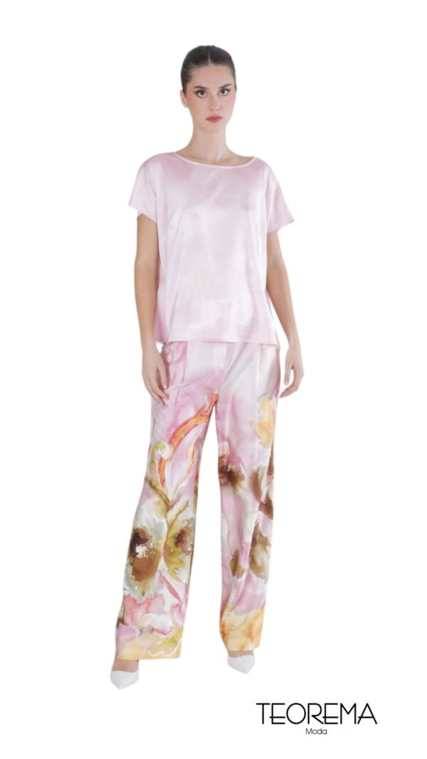 Blusa Donna CafèNoir In Satin Stampato