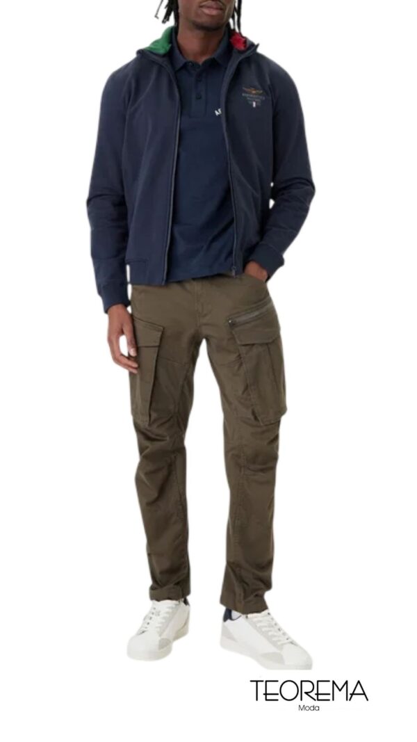Felpa Uomo Aeronautica Militare C/Cappuccio Staccabile