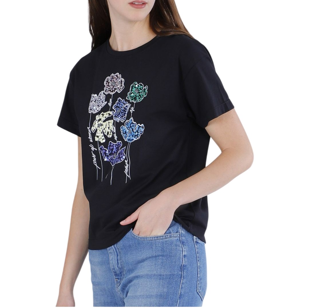 T-ShirtDonna-CafèNoir-Teoremamoda.shop..