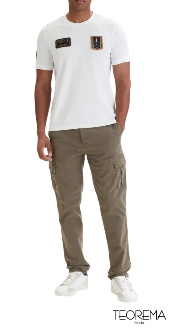 T-Shirt Uomo Aeronautica Militare mc Con Patc Frecce Tricolori